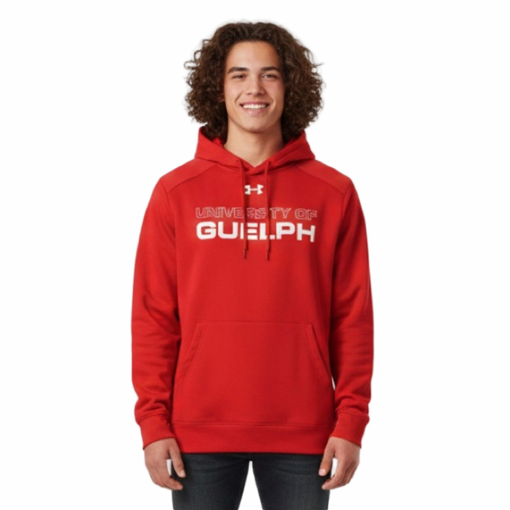 Under Armour University of Guelph Red Men Medium Acivewear Sport Athletic Hoodie